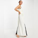 ASOS  Cami Pleated Maxi Dress with Lace Trim Size 4 Photo 5