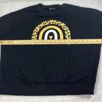 SheIn womens black animal print heart crewneck pullover size XL Photo 6