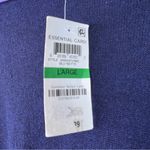 Maison Jules  Large Long Sleeve Open Front Navy Blue Lightweight Sweater Pockets Photo 7