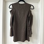 Wilt Brown Cold Shoulder Tunic Blouse with Tie Flared Sleeves, Size XS Photo 6