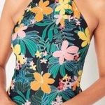 Old Navy  Hibiscus Print Plus Size Halter Tie One Piece Swimsuit Plus Size 2X Photo 0