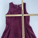 Of Mercer Dress Womens 8 Sleeveless Fit Flare Stretch Zip Back Classic Workwear Purple Photo 4