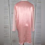 Victoria's Secret Vintage Gold Label Satin Sleep Shirt w Sheer Sleeves Pink-M/L Photo 4