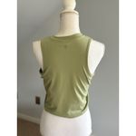 Danskin  Active Tank Top Olive Green‎ Sleeveless Zip Up Athletic Large Photo 2