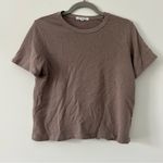 Perfectwhitetee Brown Charli Short Sleeve Sweater Top XS Photo 1