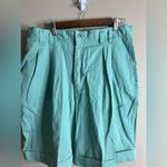 Ruff Hewn Vintage  aqua shorts pleated front 14W Photo 3