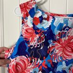 NWOT Top It Off‎ women’s blue pink floral jellyfish abstract sleeveless dress M Size M Photo 1