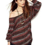 Free People Lightweight Striped Oversized Pullover Sweater Size SP. Photo 0