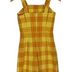 Y2K Plaid Sundress Sz XS Yellow Orange Preppy Clueless Photo 1