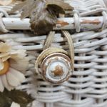 VTG Handmade Floral Wicker Nantucket Basket Purse White Ribbon Handle Photo 4