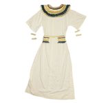 Vintage Egyptian costume outfit Halloween with black wig authentic hand made sm Green Photo 2