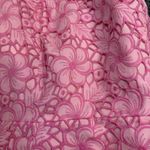 Lilly Pulitzer Sz 4 Pink Embroidered Floral Ribbon Belt Strapless Dress Cotton Photo 4