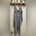 Old Navy  Blue Stripe Linen Pantsuit Womens NWT Photo 1