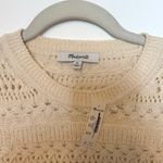 Madewell NWT  Scalloped-Trim Sweater Tee In Sand Size XS Photo 4