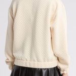 Steve Madden NWT  Textured Knit Bomber Jacket in Natural Photo 1