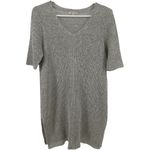 Eileen Fisher Pebble V-Neck Tunic Organic Linen Melange Fishing Net Beige Medium Photo 1