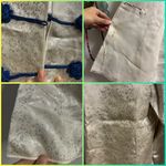 Vintage handmade Chinese jacket Elegant Floral Brocade Jacket pockets medium White Photo 4