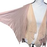 Anthropologie Aryn K asymmetrical layered Cardigan Sweater Wool Cotton Photo 1