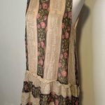 Free People Melanie tan floral beaded mini sleeveless dress size S Photo 4
