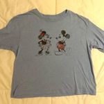 American Eagle AE x Disney Retro Minnie & Mickey Printed Blue Crop Top Photo 0