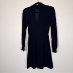 Vintage Ruby Rod Black Knit Cowl Neck Sweater Dress Womens S Mini Fall Casual Photo 1