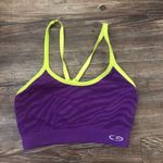 Champion Purple and lime neon green strap sports bra Photo 0