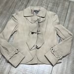 Bebe Y2K ruffle front zipper waist length jacket giving raincoat/trench vibes Photo 0