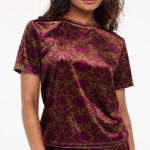 Savagexfenty Savage Fenty Women’s Psychedelic Velvet Sleep Top in‎ Dazed 1X NWT Photo 0