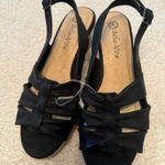 Bella Vita Bella‎ Vita Women’s black brown rope wedges strappy peep toe heel size 8M Photo 0