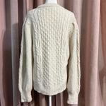 Crown & Ivy  ivory cable knit sweater sz large Photo 1