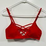 Cupshe red swimsuit, bikini top! Lace up swimsuit size small! Photo 0