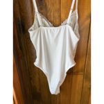 Effordram Floral Lace Corset Bodysuit Ivory Peach Green Boho Lingerie Size M (6) White Photo 1