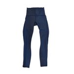 Lululemon EUC  Women 2‎ Train Times 7/8 Pant Midnight Navy Blue Solid Color Mesh Photo 1