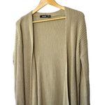 Missguided  Tan Long Length Open Swing Cable Knit Sweater Womens S/M Small Medium Photo 0