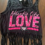Popular Sports Atlantic City cropped fringe bottom tank top Photo 5