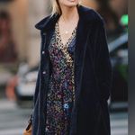 Anthropologie Maeve Cheetah Floral Multi Purple Dress Knee Length Womens Size 0 Photo 2