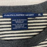 Ralph Lauren Sport women XL scoopneck Longsleeve stripe top grey/white Photo 8