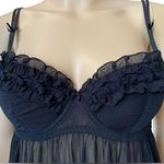 Passionata Black Romantic Feminine Ruffle Sheer Mesh Lingerie Mini Slip Dress Size M Photo 1