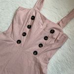 Charlotte Russe light pink front brown button spring romper Photo 3