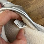 Maeve Anthropologie  Puffy Platform Silver Slippers Slides Shoes Photo 2