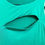 EXPRESS  Green Cutout Body Contour High Neck Bodysuit Medium Photo 2