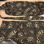 Free with Bundle New Women’s Leopard Print Bikini Set High rise size Large Black Photo 2
