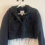 Forever 21 Black Cropped Denim Jacket Photo 0