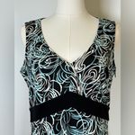 Loft Ann Taylor  Sleeveless Sheath Dress Abstract Blue Black Women’s Size 6 Photo 1