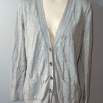 Grace Elements  gray v-neck cardigan sweater womans size large Photo 0