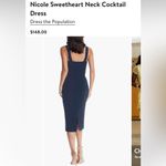Dress the Population MAKE OFFER!  Nicole Sweetheart Neck Cocktail. Medium. Navy Photo 1