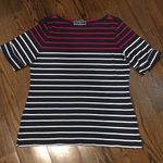 Karen Scott Striped Cuffed Elbow Sleeve Top Photo 7