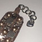 Brighton Silver Tone Brown Beaded Chunky Boho Statement Bracelet Photo 5