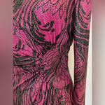 Vintage Rimini pink purple black silver metallic dots dress Made in USA Size undefined Photo 6