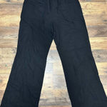 H/G Women's Black Wide Leg Pants 55%Linen/45%Viscose Size M Photo 0